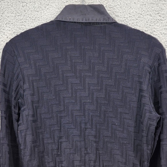 Anne Fontaine Sabine Black Textured Chevron Button Up Shirt Size 3 (US 4/6) - Picture 10 of 12